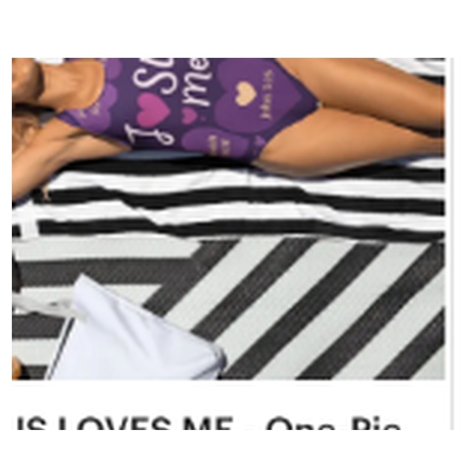 Jesus Loves Me One-Piece Swimsuit product image