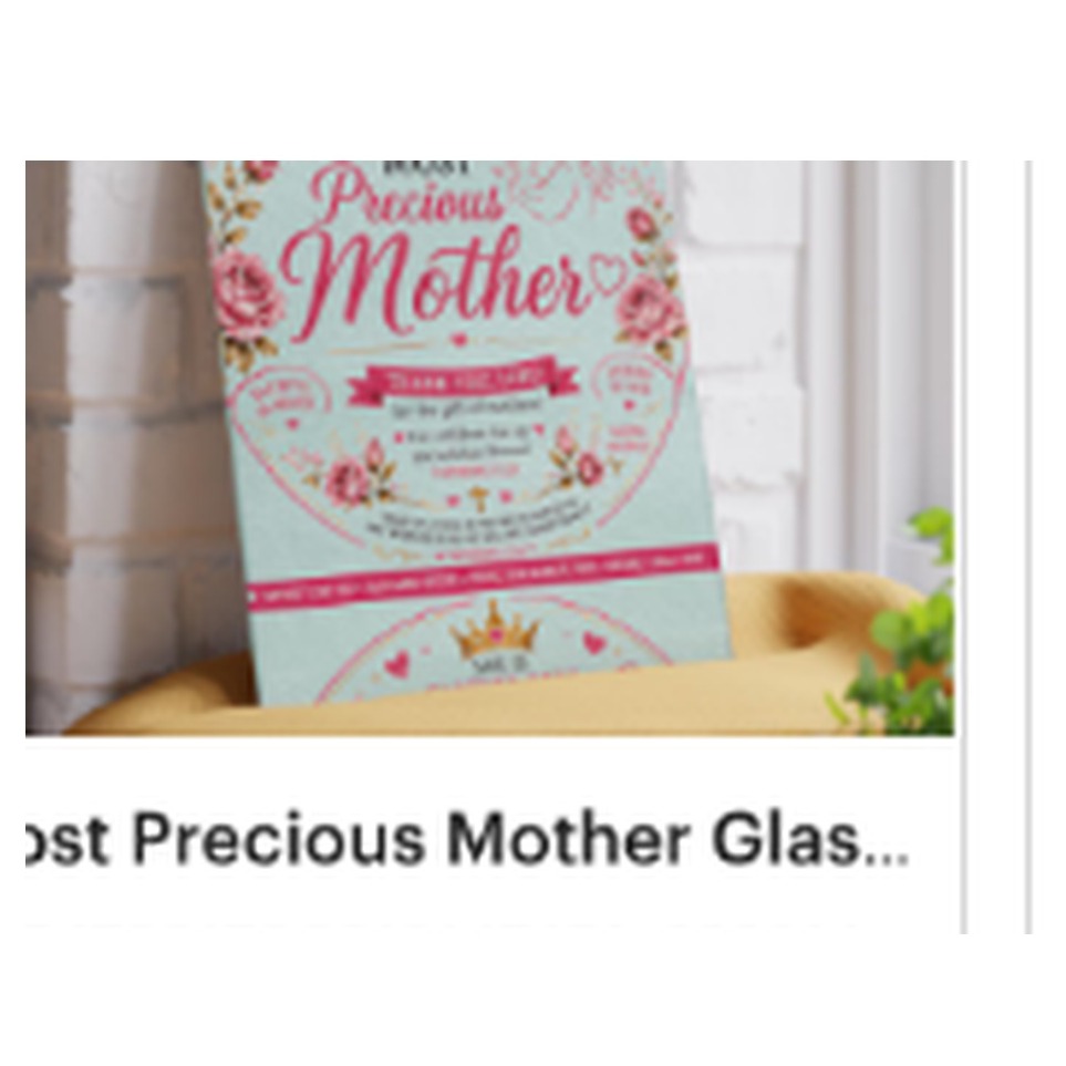 Most Precious Mother Glass Art product image